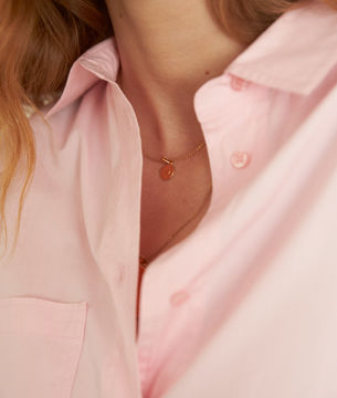 Picture of HOBERTE PINK COTTON SHIRT-DRESS